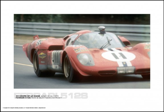 FERRARI 512S RONNIE BUCKNUM/SAM POSEY – 24 HOURS OF LE MANS JUNE 13-14, 1970