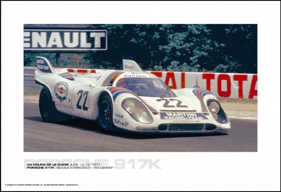 PORSCHE 917K HELMUT MARKO/GIJS VAN LENNEP – 24 HOURS OF LE MANS JUNE 12-13, 1971