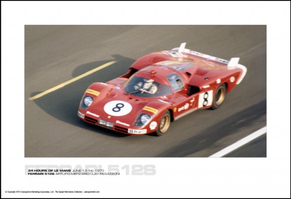 FERRARI 512S ARTURO MERZARIO/CLAY REGAZZONI – 24 HOURS OF LE MANS JUNE 13-14, 1970