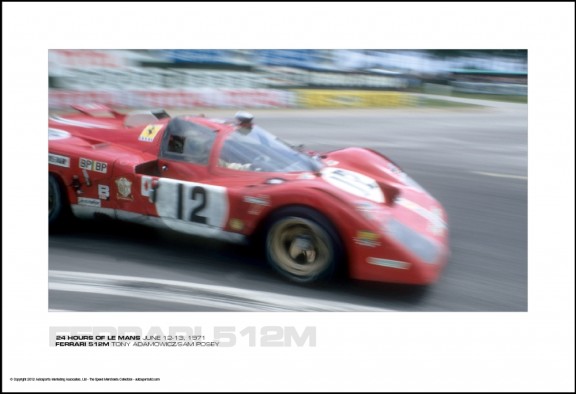 FERRARI 512M TONY ADAMOWICZ/SAM POSEY – 24 HOURS OF LE MANS JUNE 12-13, 1971