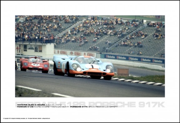 FERRARI 512S MARIO ANDRETTI/IGNAZIO GIUNTI  PORSCHE 917K BRIAN REDMAN/JO SIFFERT – WATKINS GLEN 6 HOURS JULY 11, 1970