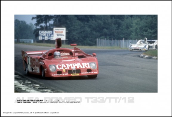 ALFA ROMEO T33/TT/12 MARIO ANDRETTI/ARTURO MERZARIO – WATKINS GLEN 6 HOURS JULY 13, 1974