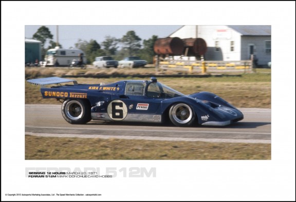 FERRARI 512M MARK DONOHUE/DAVID HOBBS – SEBRING 12 HOURS MARCH 20, 1971