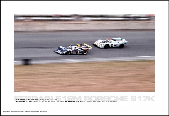 FERRARI 512M DONOHUE/HOBBS  PORSCHE 917K KINNUNEN/RODRIGUEZ – DAYTONA 24 HOURS  JANUARY 31, 1971