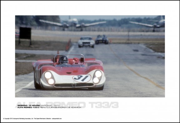 ALFA ROMEO T33/3 PIERS COURAGE/ANDREA DE ADAMICH – SEBRING 12 HOURS MARCH 21, 1970