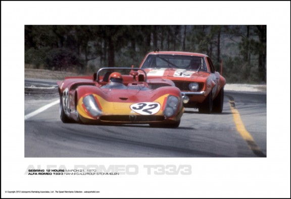 ALFA ROMEO T33/3 NANNI GALLI/ROLF STOMMELEN – SEBRING 12 HOURS MARCH 21, 1970