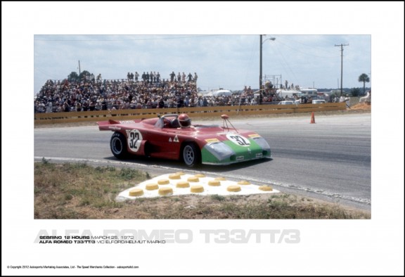 ALFA ROMEO T33/TT/3 VIC ELFORD/HELMUT MARKO – SEBRING 12 HOURS MARCH 25, 1972