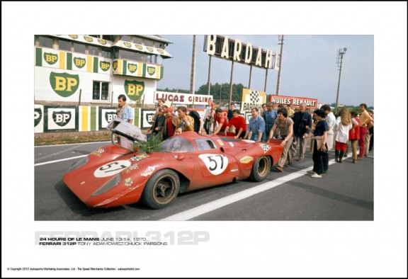 FERRARI 312P TONY ADAMOWICZ/CHUCK PARSONS – 24 HOURS OF LE MANS JUNE 13-14, 1970