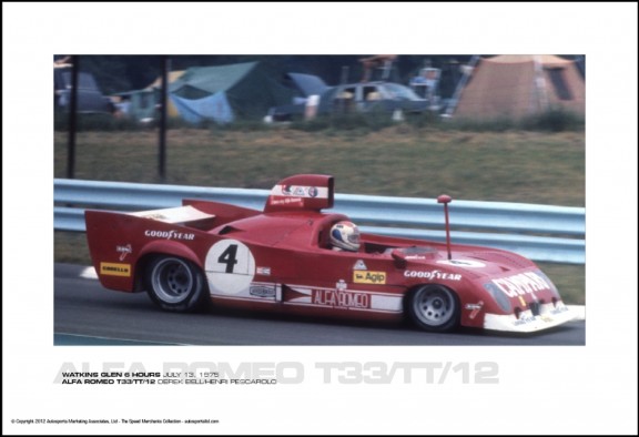 ALFA ROMEO T33/TT/12 DEREK BELL/HENRI PESCAROLO – WATKINS GLEN 6 HOURS JULY 13, 1975