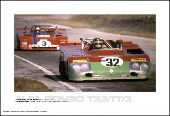 ALFA ROMEO T33/TT/3 VIC ELFORD/HELMUT MARKO – SEBRING 12 HOURS MARCH 25, 1972