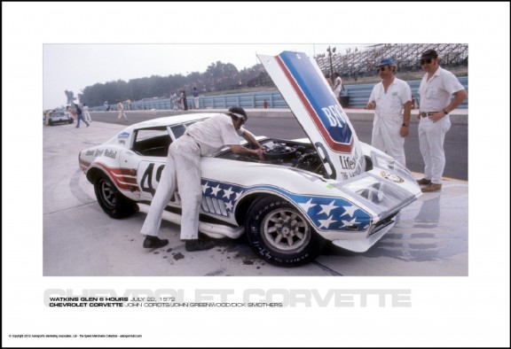 CHEVROLET CORVETTE JOHN CORDTS/JOHN GREENWOOD/DICK SMOTHERS – WATKINS GLEN 6 HOURS JULY 22, 1972