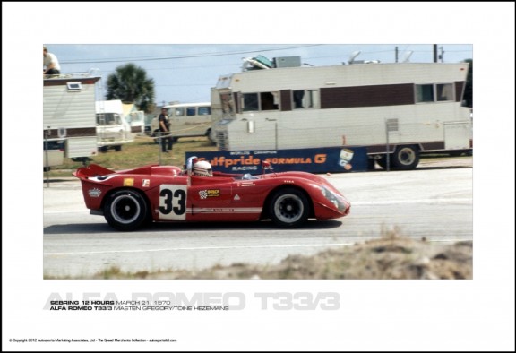 ALFA ROMEO T33/3 MASTEN GREGORY/TOINE HEZEMANS – SEBRING 12 HOURS MARCH 21, 1970