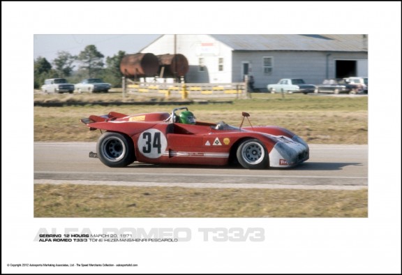 ALFA ROMEO T33/3 TOINE HEZEMANS/HENRI PESCAROLO – SEBRING 12 HOURS MARCH 20, 1971