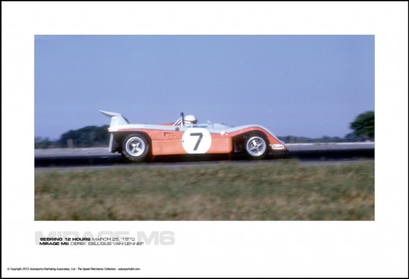 MIRAGE M6 DEREK BELL/GIJS VAN LENNEP – SEBRING 12 HOURS MARCH 25, 1972