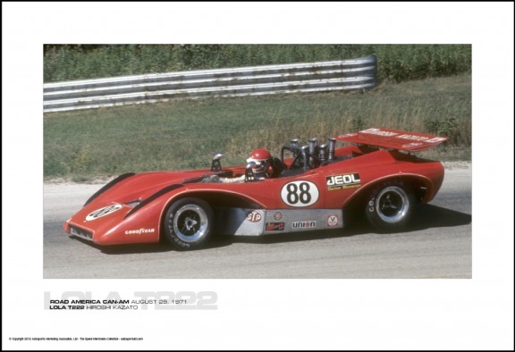 LOLA T222 HIROSHI KAZATO – ROAD AMERICA CAN-AM AUGUST 29, 1971