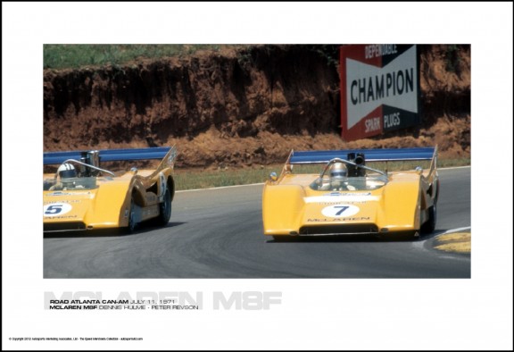 MCLAREN M8F DENNIS HULME – PETER REVSON – ROAD ATLANTA CAN-AM JULY 11, 1971