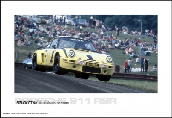 PORSCHE 911 RSR MICHAEL KEYSER/MILT MINTER – IMSA MID-OHIO JUNE 30, 1974