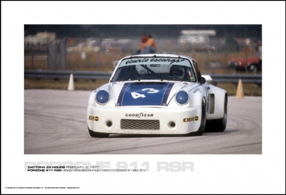 PORSCHE 911 RSR JOHN GRAVES/HURLEY HAYWOOD/DAVE HELMICK – DAYTONA 24 HOURS FEBRUARY 6, 1977