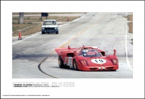 FERRARI 512S MARIO ANDRETTI/ARTURO MERZARIO – SEBRING 12 HOURS MARCH 21, 1970