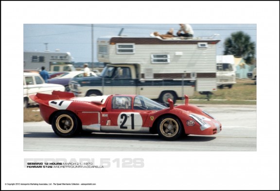 FERRARI 512S ANDRETTI/GIUNTI/VACCARELLA – SEBRING 12 HOURS MARCH 21, 1970