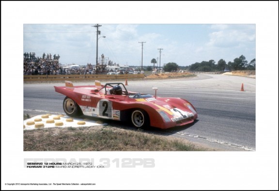 FERRARI 312PB MARIO ANDRETTI/JACKY ICKX – SEBRING 12 HOURS MARCH 25, 1972