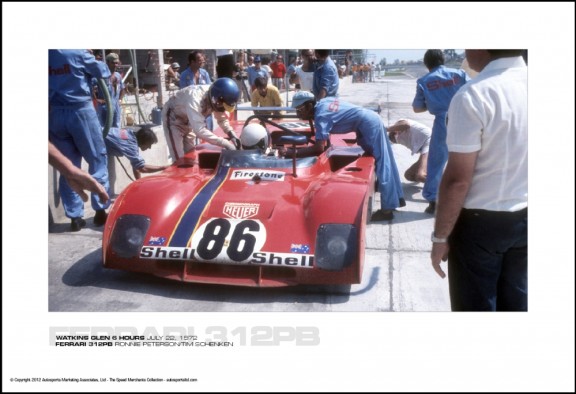 FERRARI 312PB RONNIE PETERSON/TIM SCHENKEN – WATKINS GLEN 6 HOURS JULY 22, 1972