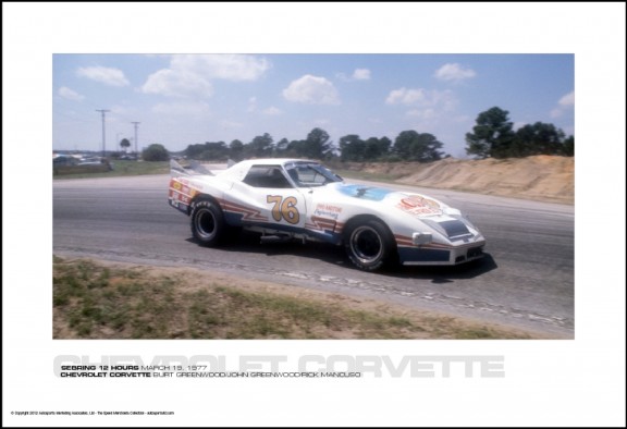 CHEVROLET CORVETTE BURT GREENWOOD/JOHN GREENWOOD/RICK MANCUSO – SEBRING 12 HOURS MARCH 19, 1977