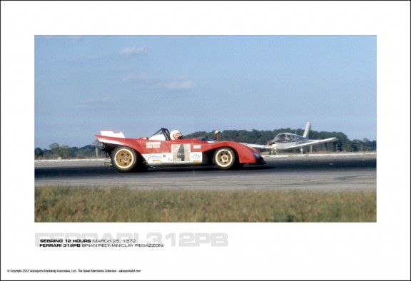 FERRARI 312PB BRIAN REDMAN/CLAY REGAZZONI – SEBRING 12 HOURS MARCH 25, 1972