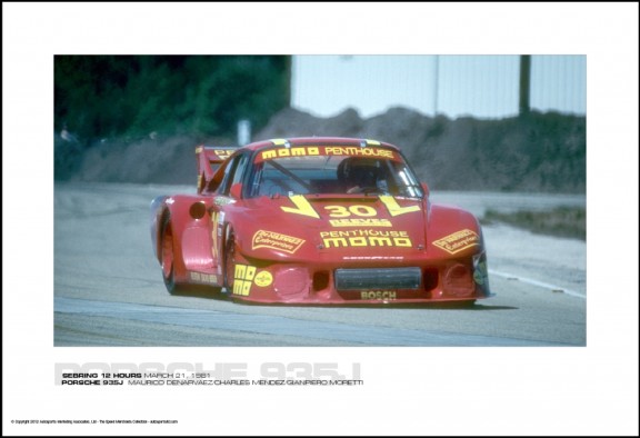 PORSCHE 935J  MAURICO DENARVAEZ/CHARLES MENDEZ/GIANPIERO MORETTI – SEBRING 12 HOURS MARCH 21, 1981