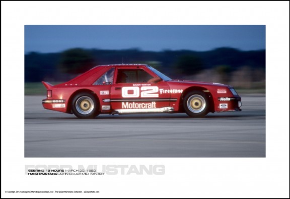 FORD MUSTANG JOHN BAUER/MILT MINTER – SEBRING 12 HOURS MARCH 20, 1982