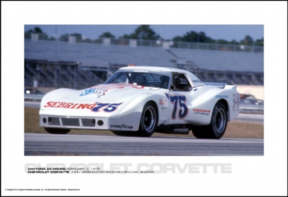 CHEVROLET CORVETTE JOHN GREENWOOD/VINCE MUZZIN/CARL SHAFER – DAYTONA 24 HOURS FEBRUARY 2, 1975