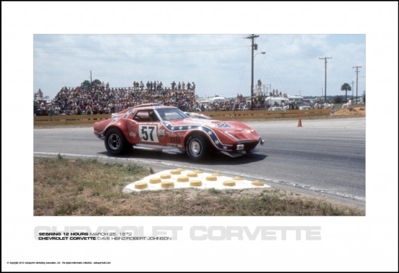 CHEVROLET CORVETTE DAVE HEINZ/ROBERT JOHNSON – SEBRING 12 HOURS MARCH 25, 1972