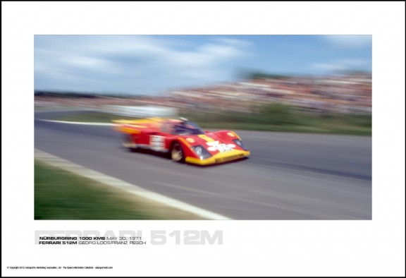 FERRARI 512M GEORG LOOS/FRANZ PESCH – NURBURGRING 1000 KMS MAY 30, 1971