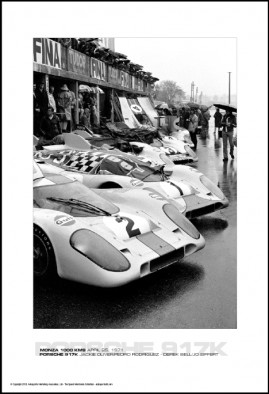 PORSCHE 917K JACKIE OLIVER/PEDRO RODRIGUEZ – DEREK BELL/JO SIFFERT – MONZA 1000 KMS APRIL 25, 1971