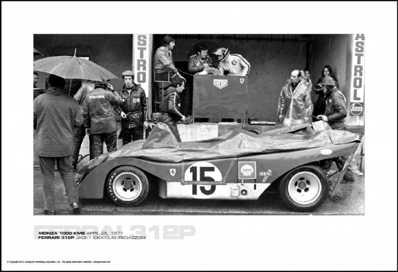 FERRARI 312P JACKY ICKX/CLAY REGAZZONI – MONZA 1000 KMS APRIL 25, 1971