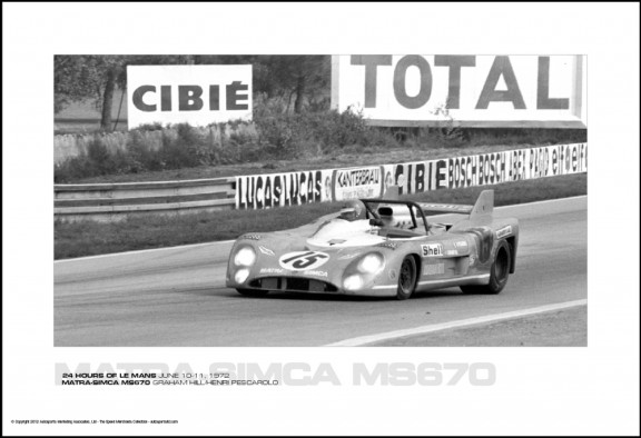 MATRA-SIMCA MS670 GRAHAM HILL/HENRI PESCAROLO – 24 HOURS OF LE MANS JUNE 10-11, 1972