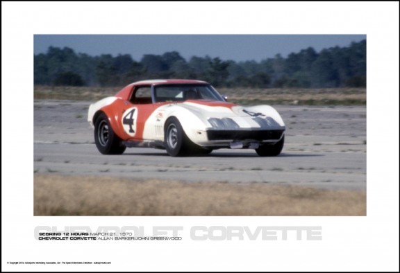 CHEVROLET CORVETTE ALLAN BARKER/JOHN GREENWOOD – SEBRING 12 HOURS MARCH 21, 1970