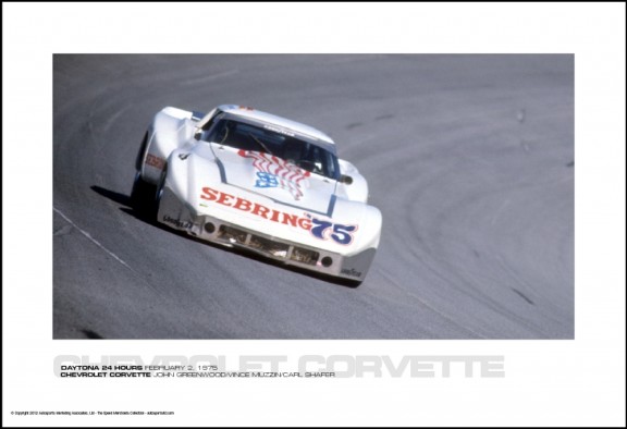 CHEVROLET CORVETTE JOHN GREENWOOD/VINCE MUZZIN/CARL SHAFER – DAYTONA 24 HOURS FEBRUARY 2, 1975