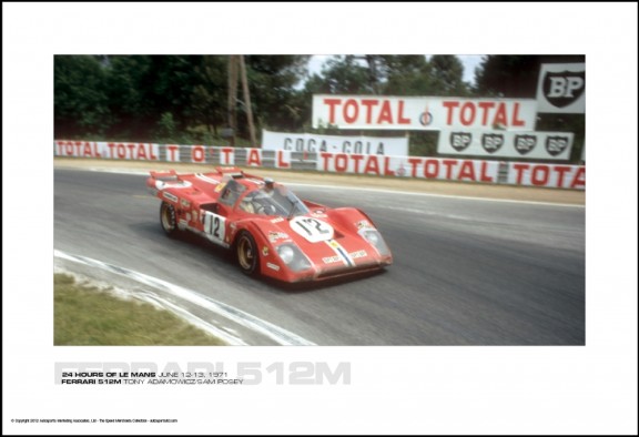 FERRARI 512M TONY ADAMOWICZ/SAM POSEY – 24 HOURS OF LE MANS JUNE 12-13, 1971