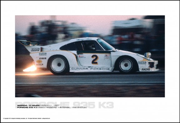 PORSCHE 935 K3 MARTY HINZE/MILT MINTER/BILL WHITTINGTON – SEBRING 12 HOURS MARCH 21, 1981