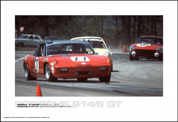 PORSCHE 914/6 GT JOHN HOTCHKIS/ROBERT KIRBY – SEBRING 12 HOURS MARCH 25, 1972