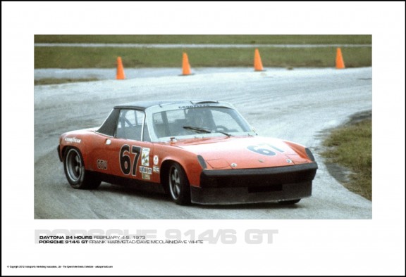 PORSCHE 914/6 GT FRANK HARMSTAD/DAVE MCCLAIN/DAVE WHITE – DAYTONA 24 HOURS FEBRUARY 4-5, 1973