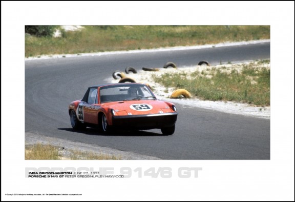 PORSCHE 914/6 GT PETER GREGG/HURLEY HAYWOOD – IMSA BRIDGEHAMPTON JUNE 27, 1971