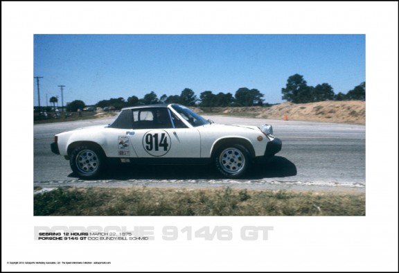 PORSCHE 914/6 GT DOC BUNDY/BILL SCHMID – SEBRING 12 HOURS MARCH 22, 1975