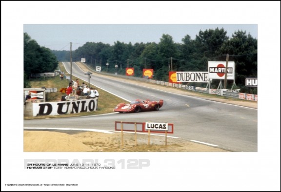 FERRARI 312P TONY ADAMOWICZ/CHUCK PARSONS – 24 HOURS OF LE MANS JUNE 13-14, 1970