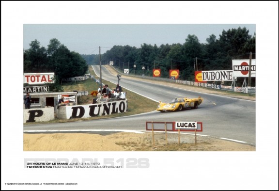 FERRARI 512S HUGHES DE FIERLANDT/ALISTAIR WALKER – 24 HOURS OF LE MANS JUNE 13-14, 1970