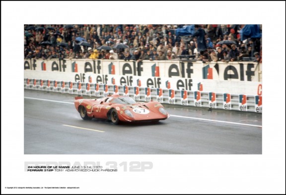 FERRARI 312P TONY ADAMOWICZ/CHUCK PARSONS – 24 HOURS OF LE MANS JUNE 13-14, 1970