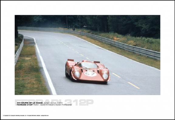 FERRARI 312P TONY ADAMOWICZ/CHUCK PARSONS – 24 HOURS OF LE MANS JUNE 13-14, 1970