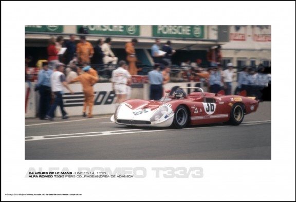 ALFA ROMEO T33/3 PIERS COURAGE/ANDREA DE ADAMICH – 24 HOURS OF LE MANS JUNE 13-14, 1970