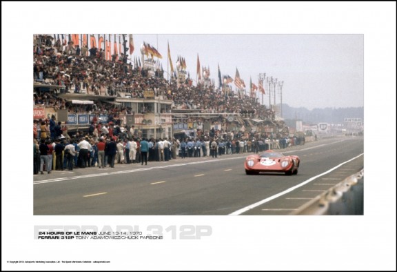 FERRARI 312P TONY ADAMOWICZ/CHUCK PARSONS – 24 HOURS OF LE MANS JUNE 13-14, 1970